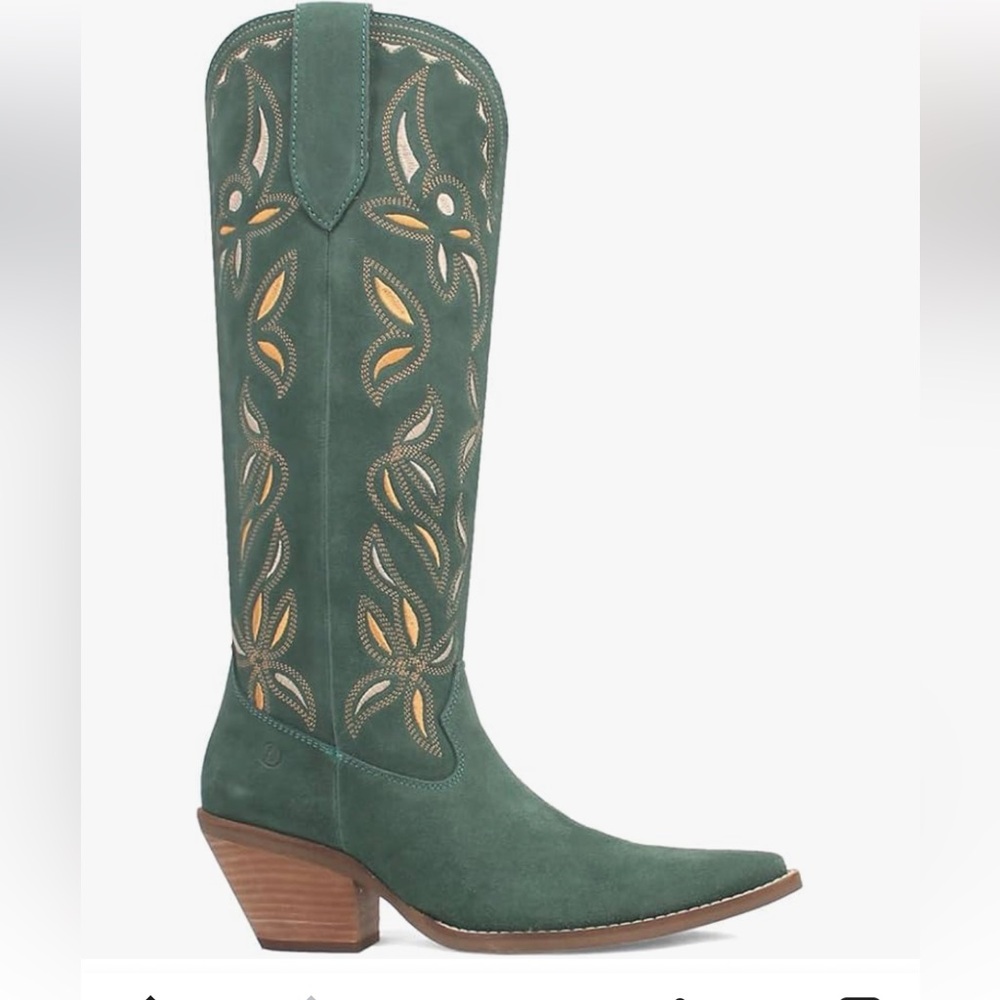 Dingo Teal Embroidered Western Boot